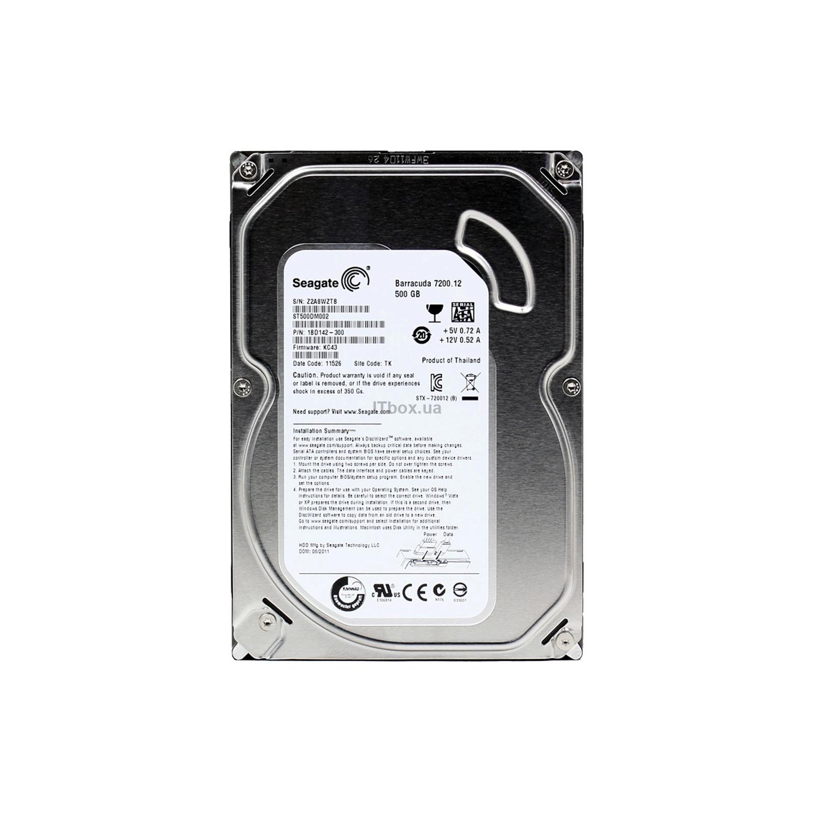 Жорсткий диск Seagate 3.5" 500GB Pipeline 5900rpm 16MB (ST3500414CS) Refurbished 