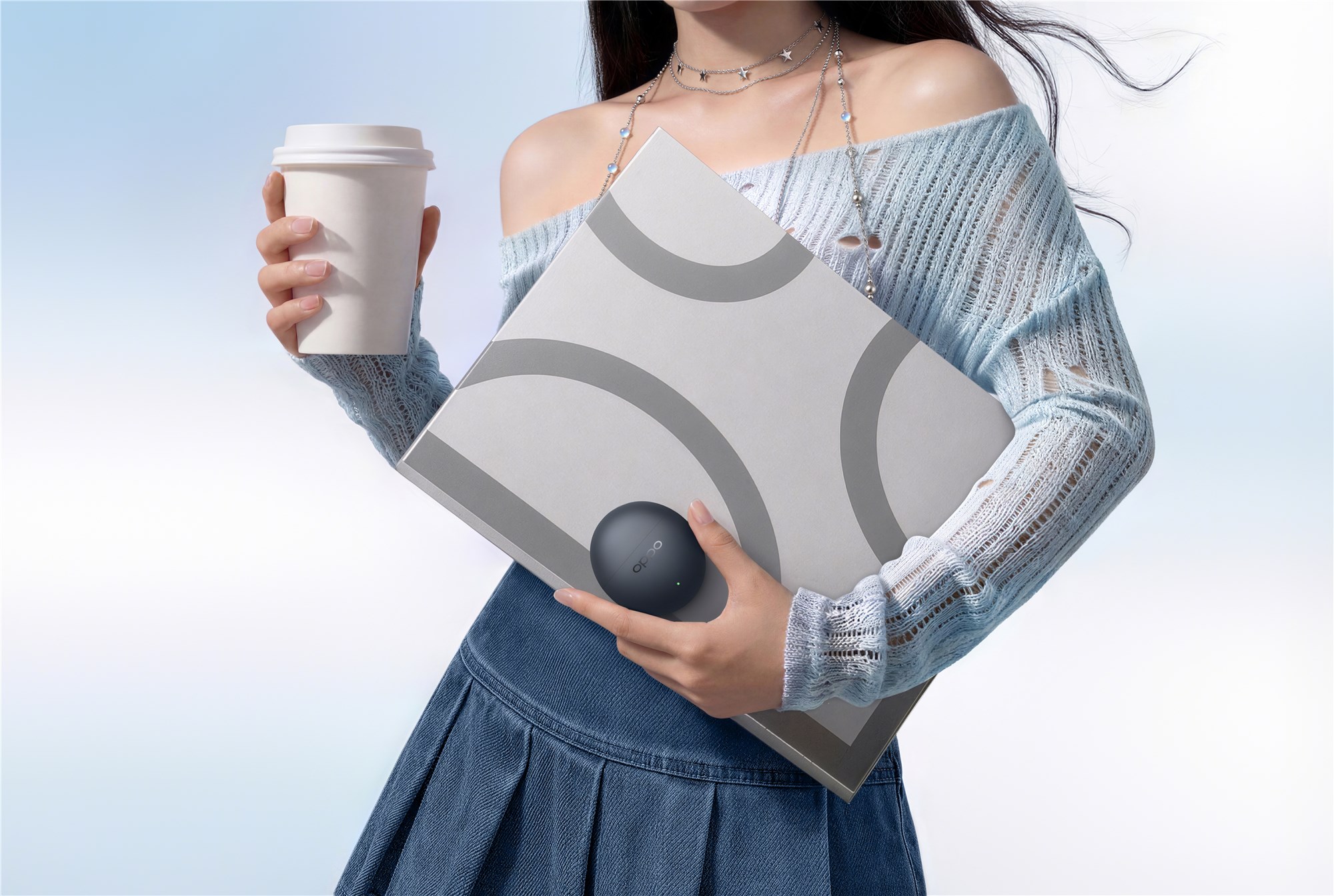 Bluetooth-гарнітура Oppo Enco Air5s Lunar White (ETEF1 White)